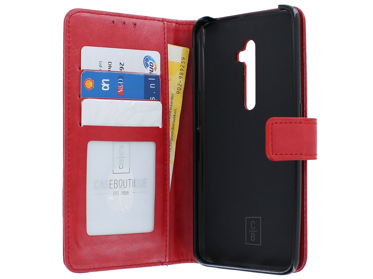 Wallet Book Case Mapje Rood - Oppo Reno 2 hoesje