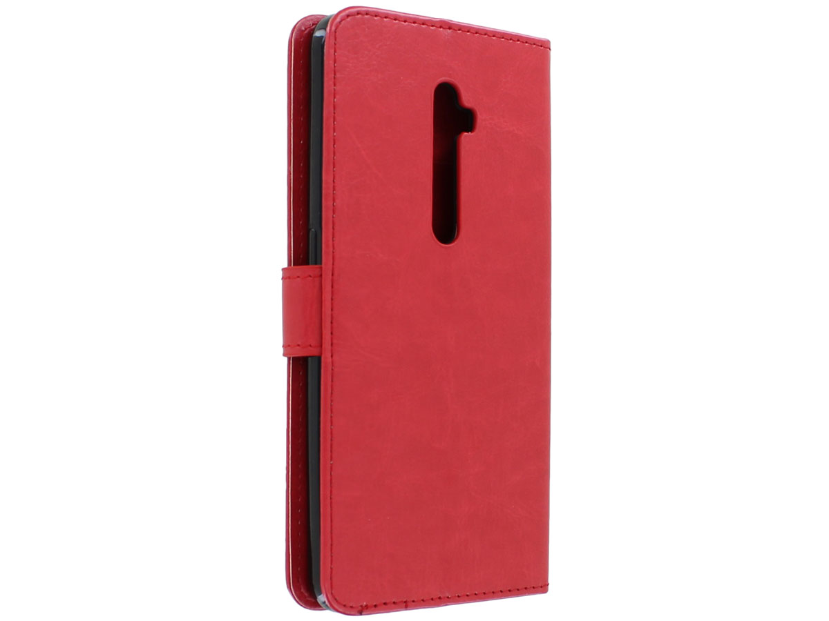 Wallet Book Case Mapje Rood - Oppo Reno 2 hoesje