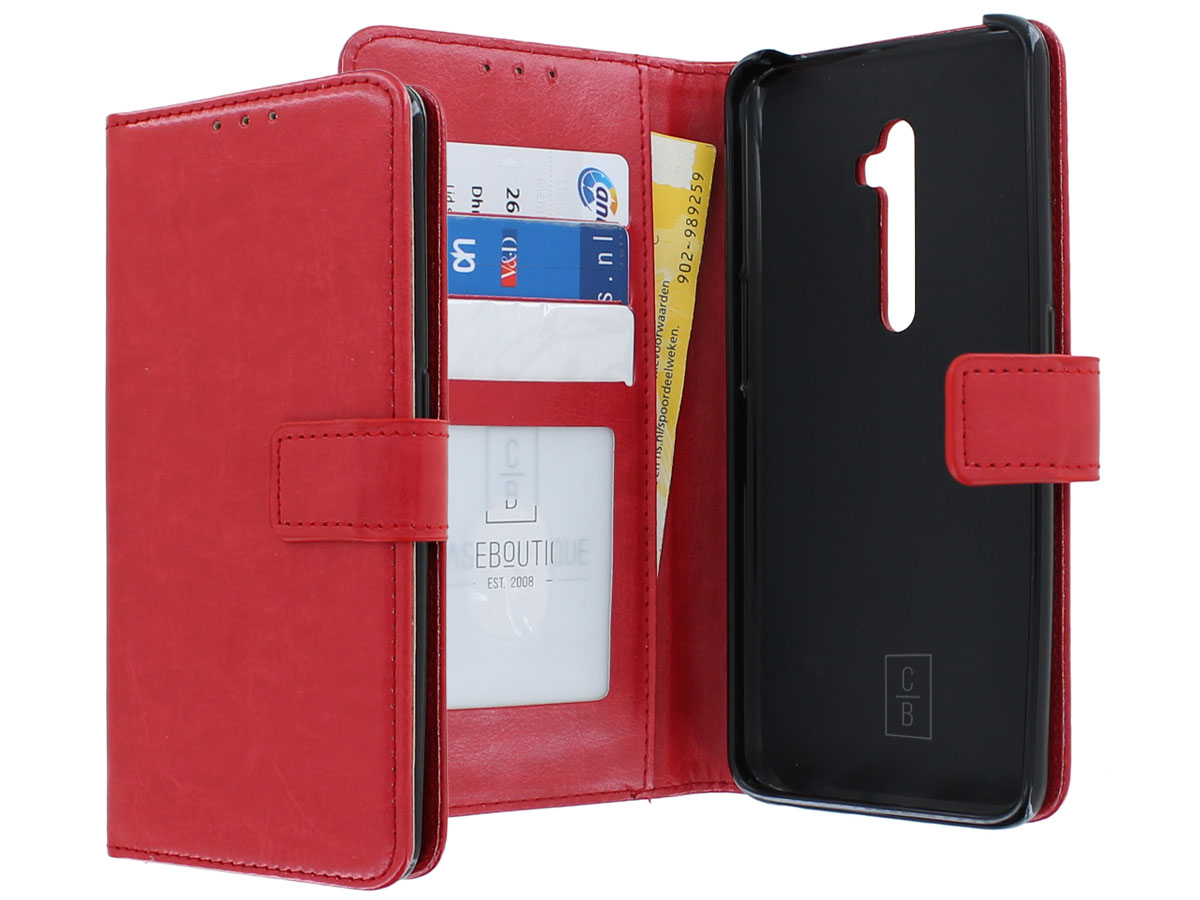 Wallet Book Case Mapje Rood - Oppo Reno 2 hoesje