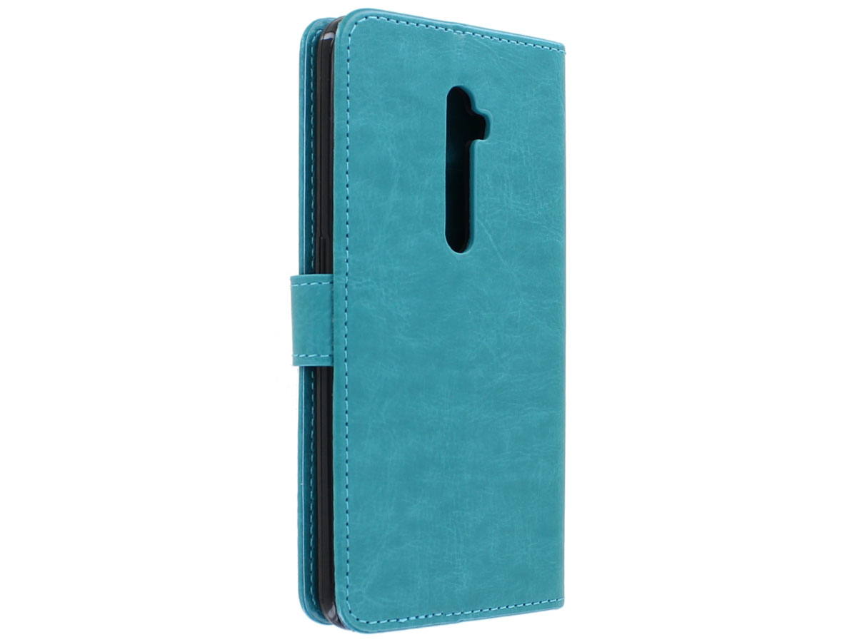 Wallet Book Case Mapje Turquoise - Oppo Reno 2 hoesje