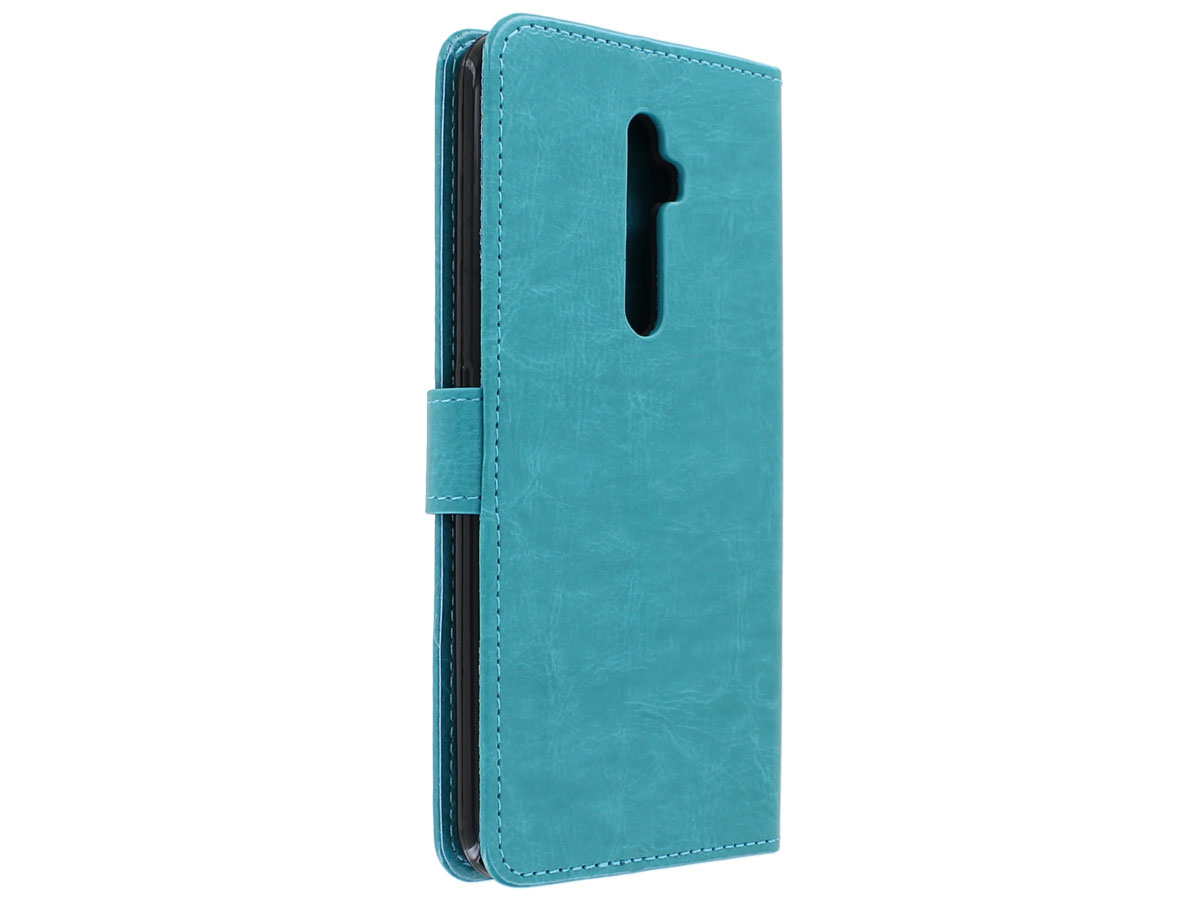 Wallet Book Case Mapje Turquoise - Oppo Reno 2Z hoesje