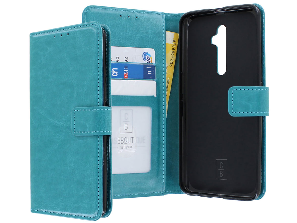 Wallet Book Case Mapje Turquoise - Oppo Reno 2Z hoesje