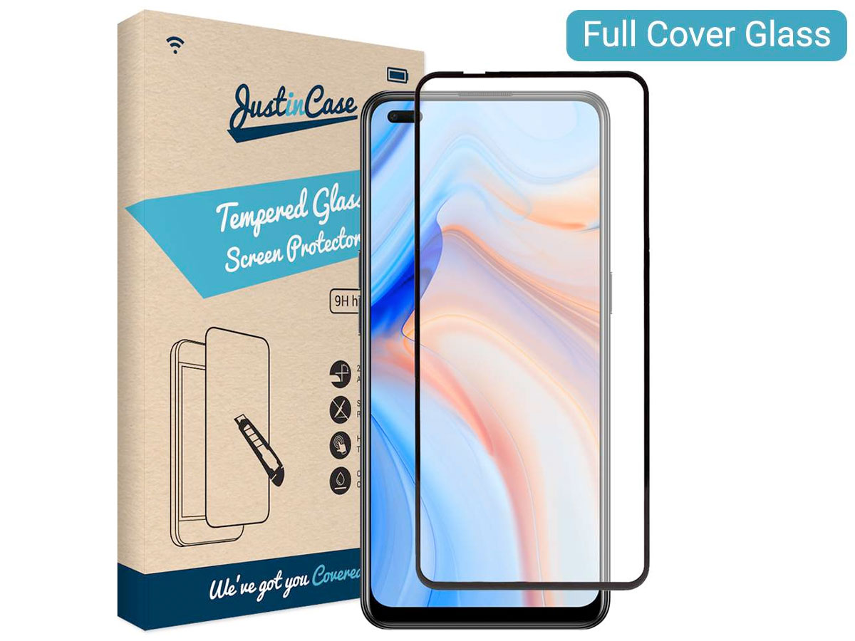 Just in Case Oppo Reno 4 5G Screen Protector Curved Glass Full Cover
