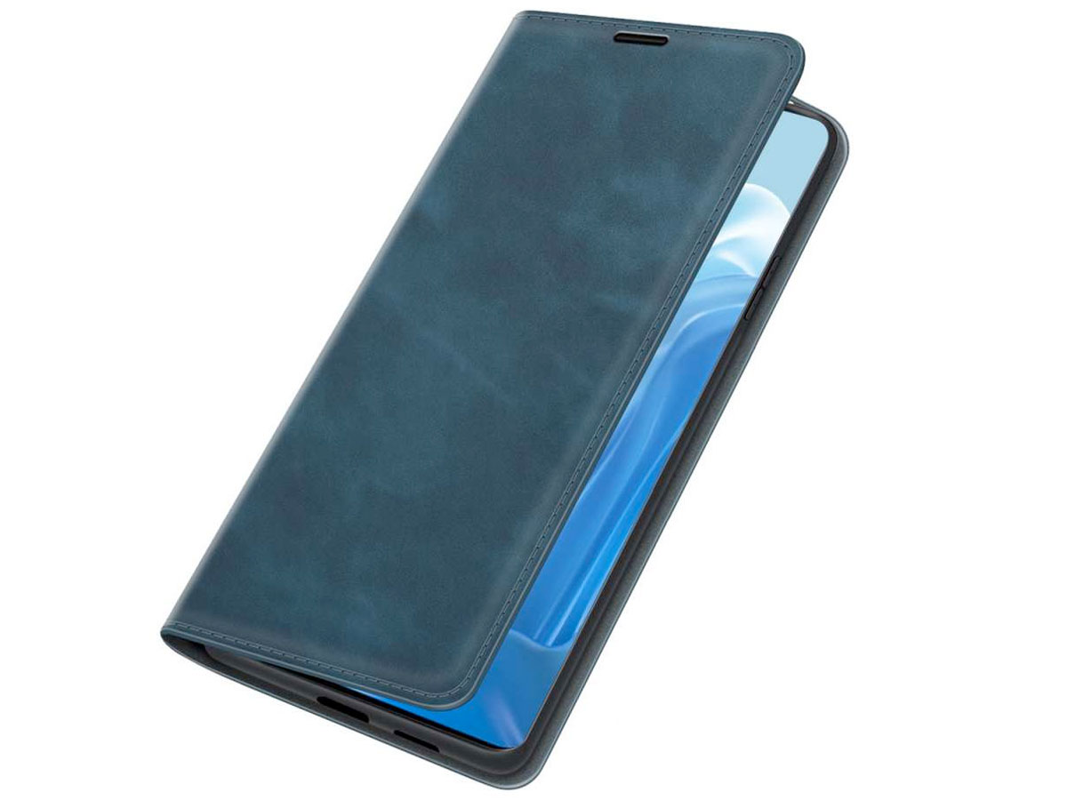 Just in Case Slimfit Wallet Case Blauw - Oppo Reno7 hoesje