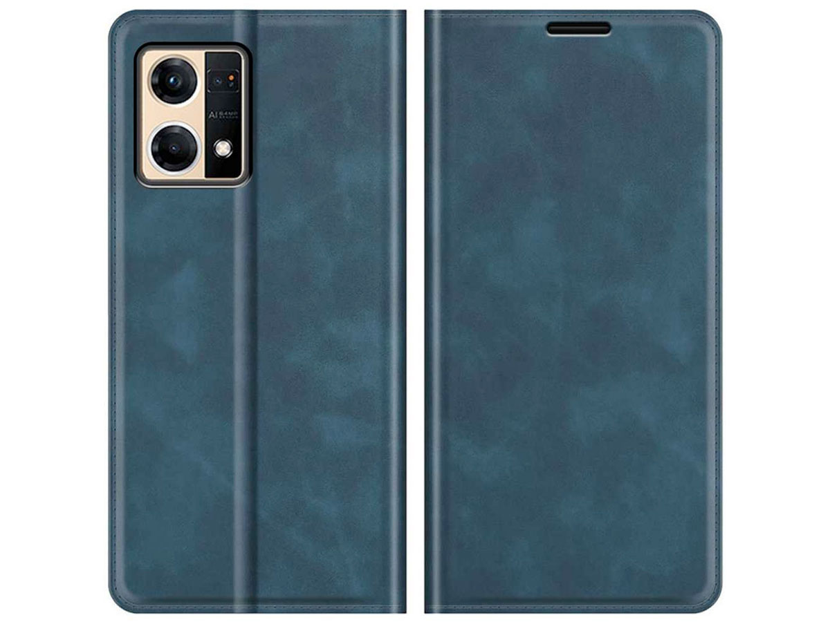 Just in Case Slimfit Wallet Case Blauw - Oppo Reno7 hoesje