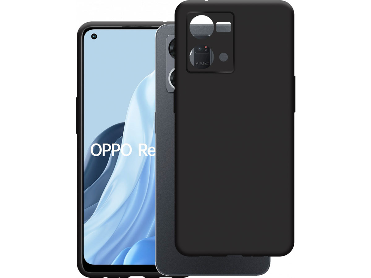 Just in Case Black TPU Case - Oppo Reno7 hoesje