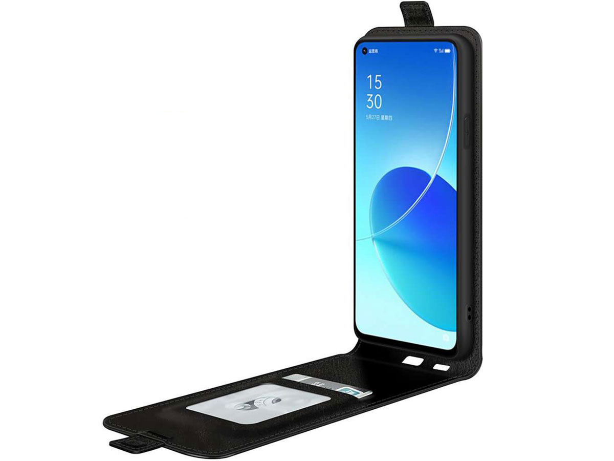 Just in Case Flip Case Zwart - Oppo Reno6 5G hoesje