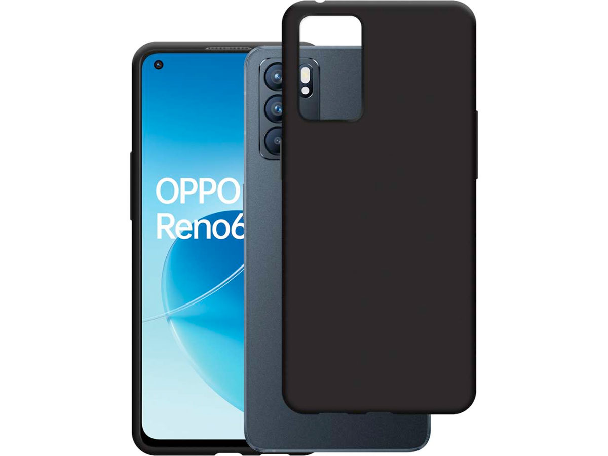 Just in Case Black TPU Case - Oppo Reno6 5G hoesje