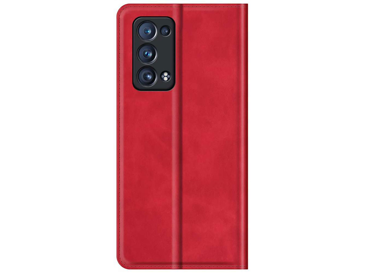 Just in Case Magnetic BookCase Rood - Oppo Reno6 Pro 5G hoesje