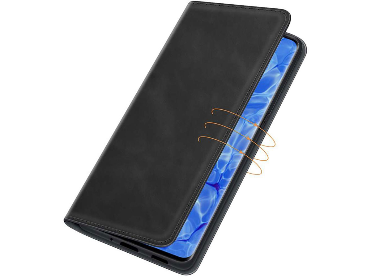 Just in Case Magnetic BookCase Zwart - Oppo Reno6 Pro 5G hoesje