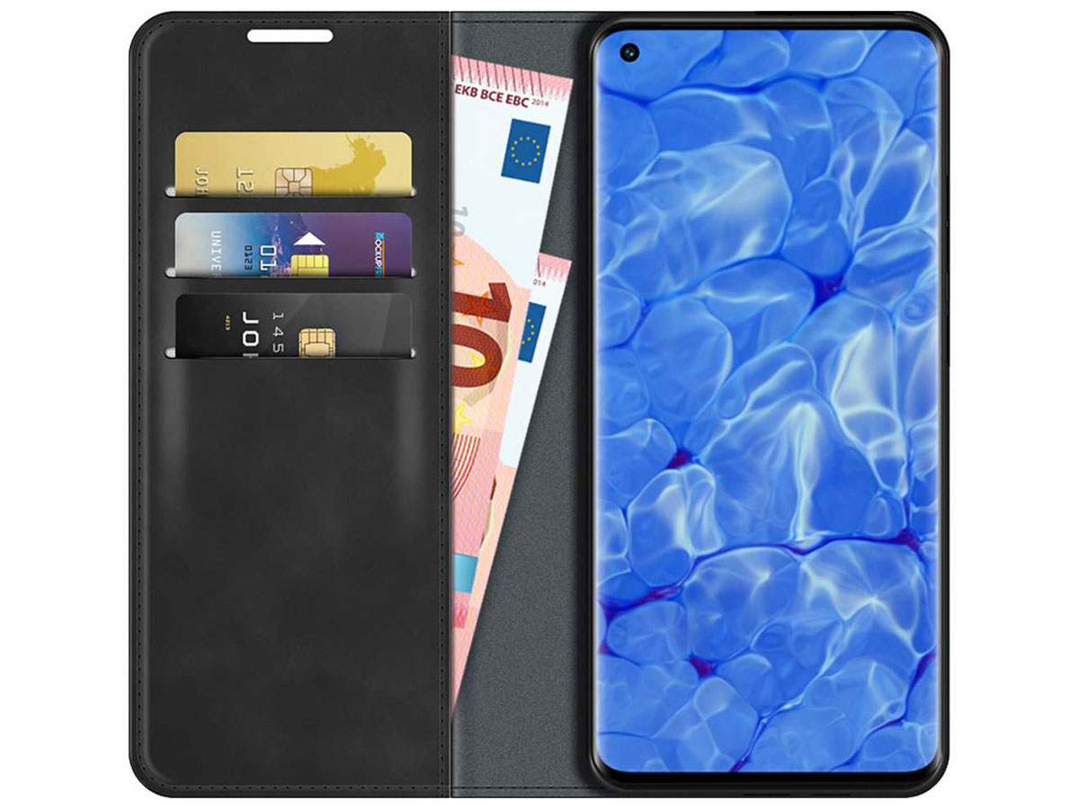 Just in Case Magnetic BookCase Zwart - Oppo Reno6 Pro 5G hoesje