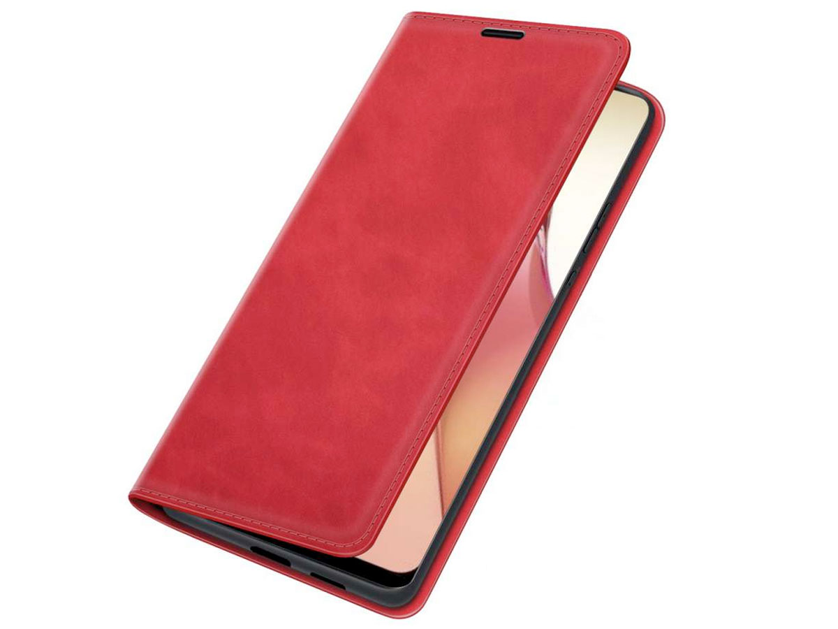 Just in Case Slimfit Wallet Case Rood - Oppo Reno8 hoesje