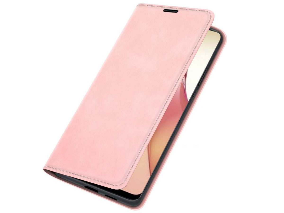 Just in Case Slimfit Wallet Case Roze - Oppo Reno8 hoesje