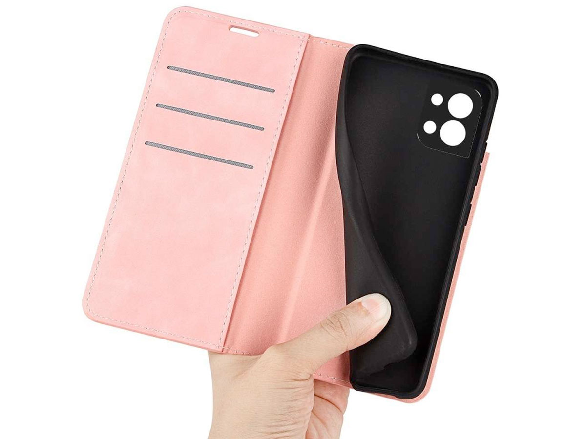 Just in Case Slimfit Wallet Case Roze - Oppo Reno8 hoesje