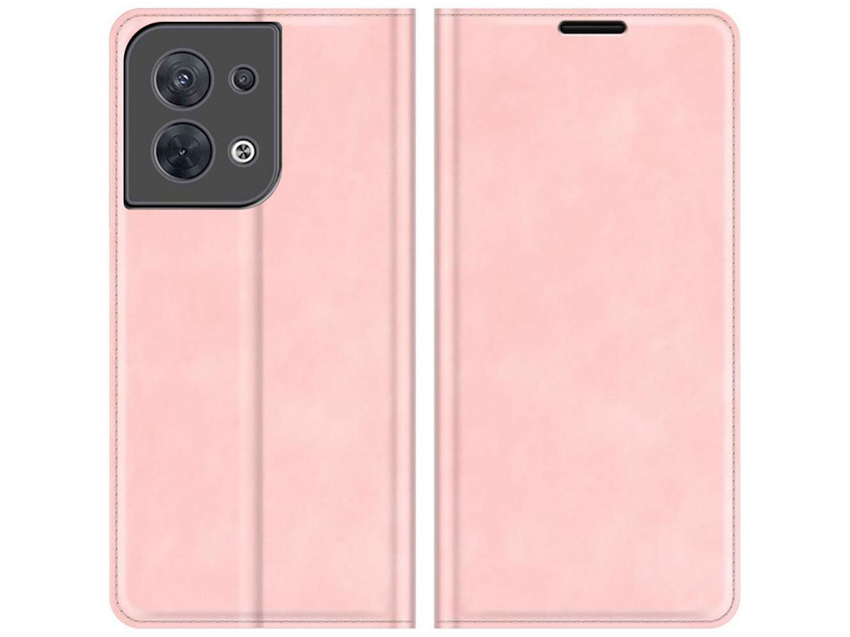 Just in Case Slimfit Wallet Case Roze - Oppo Reno8 hoesje