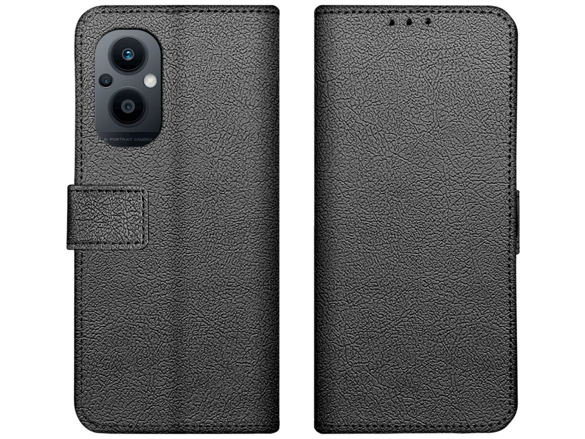 Just in Case Wallet Case Zwart - Oppo Reno8 Lite hoesje