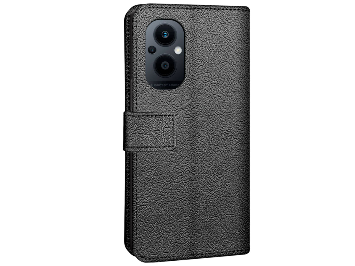 Just in Case Wallet Case Zwart - Oppo Reno8 Lite hoesje