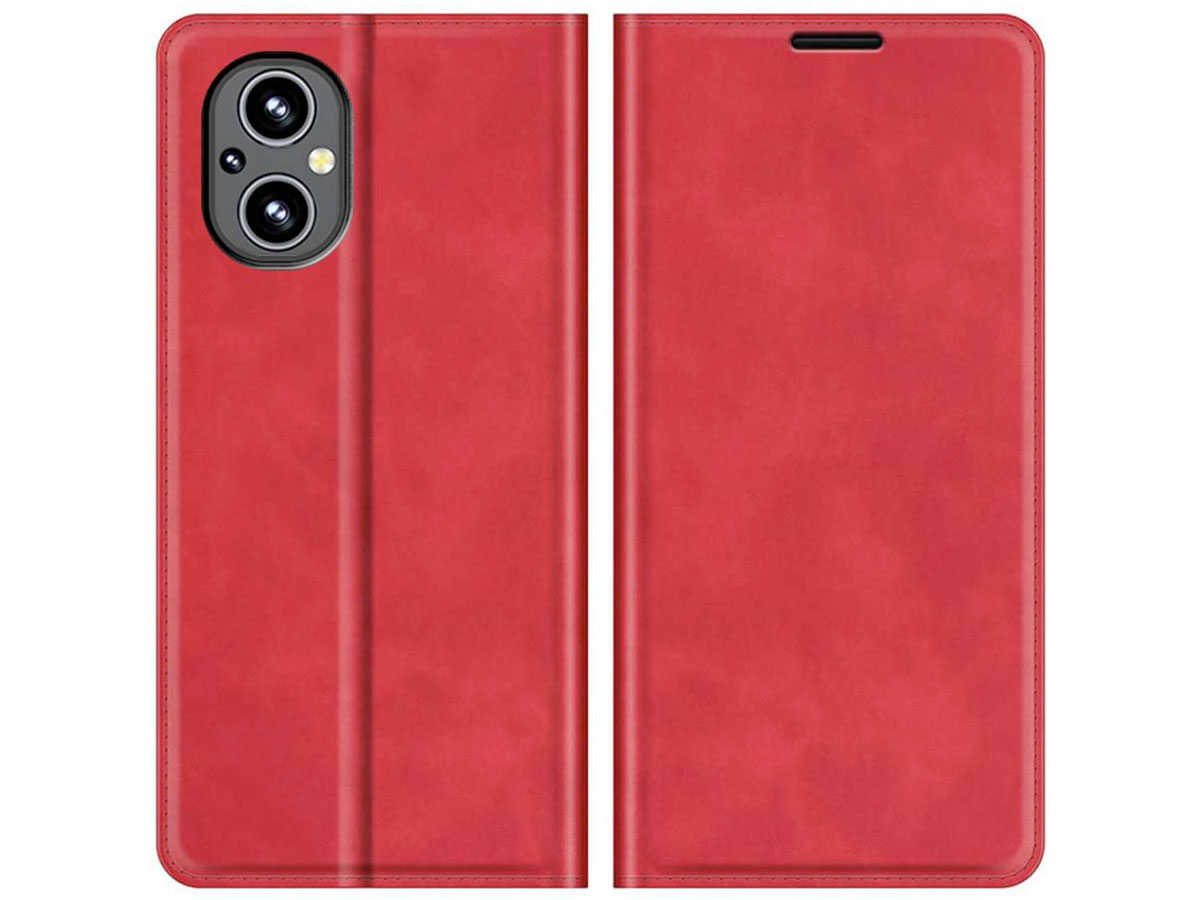 Just in Case Slimfit Wallet Case Rood - Oppo Reno8 Lite hoesje