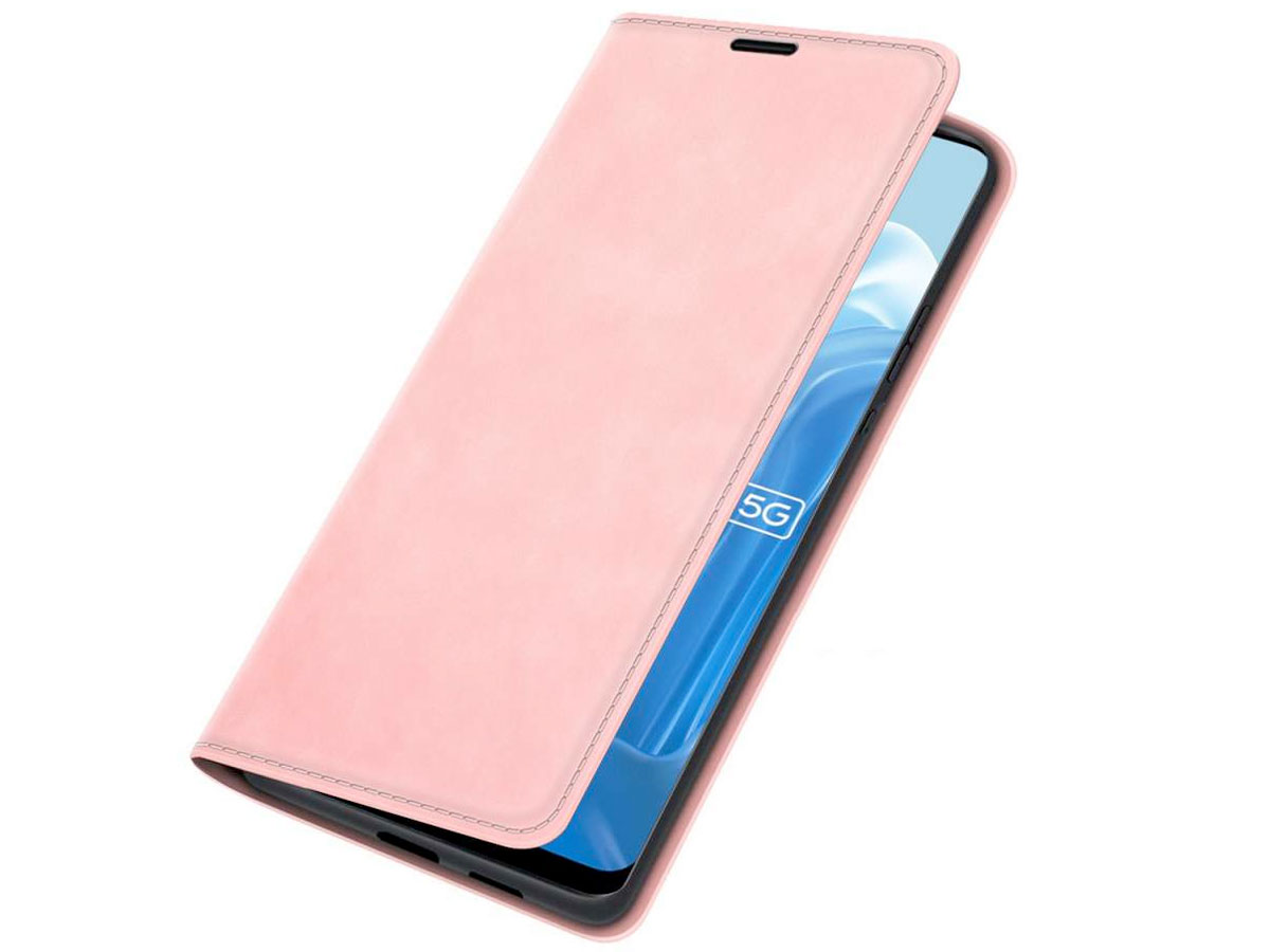 Just in Case Slimfit Wallet Case Roze - Oppo Reno8 Lite hoesje