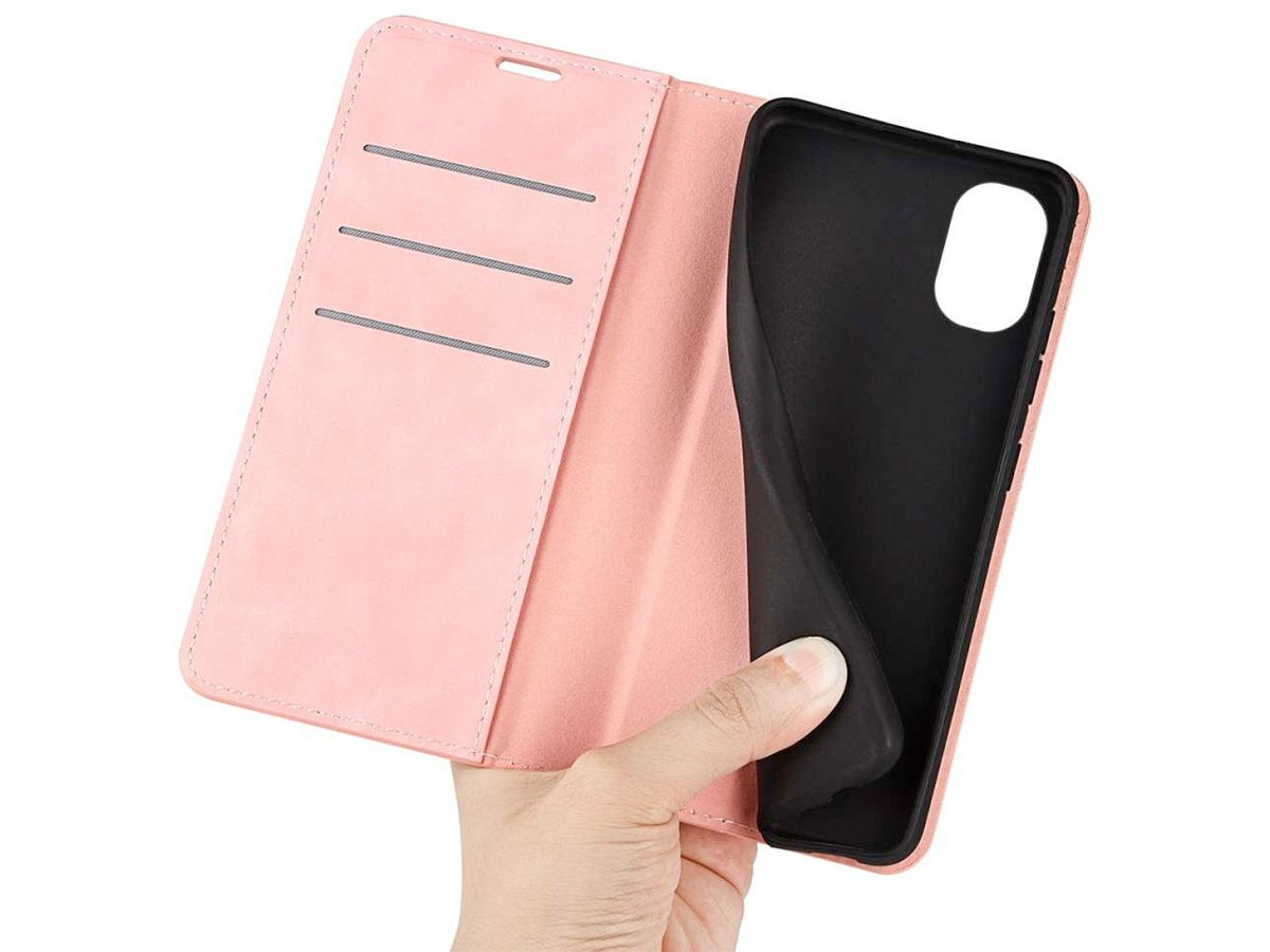 Just in Case Slimfit Wallet Case Roze - Oppo Reno8 Lite hoesje