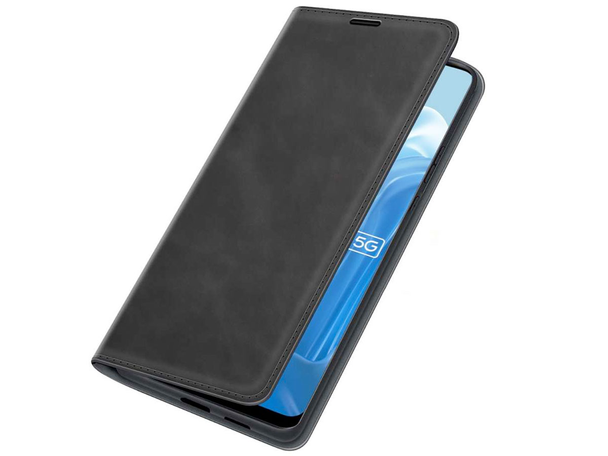 Just in Case Slimfit Wallet Case Zwart - Oppo Reno8 Lite hoesje