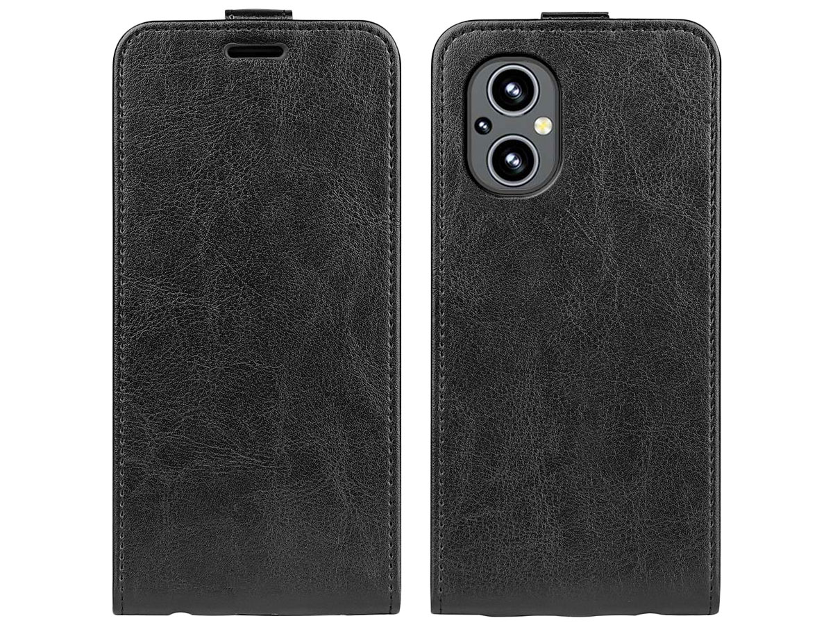 Just in Case Flip Case Zwart - Oppo Reno8 Lite hoesje