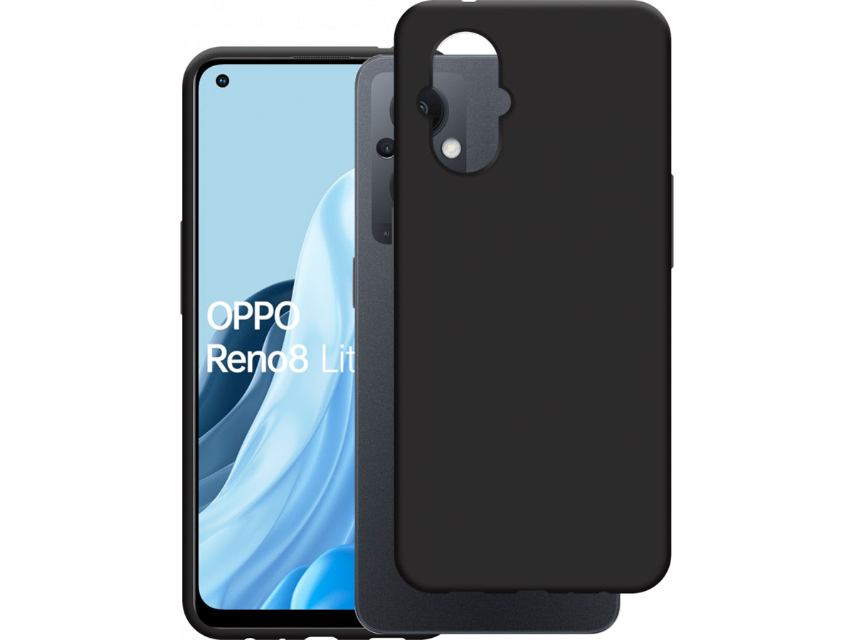 Just in Case Black TPU Case - Oppo Reno8 Lite hoesje