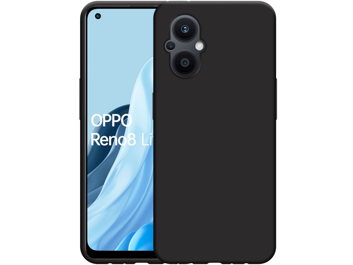 Just in Case Black TPU Case - Oppo Reno8 Lite hoesje