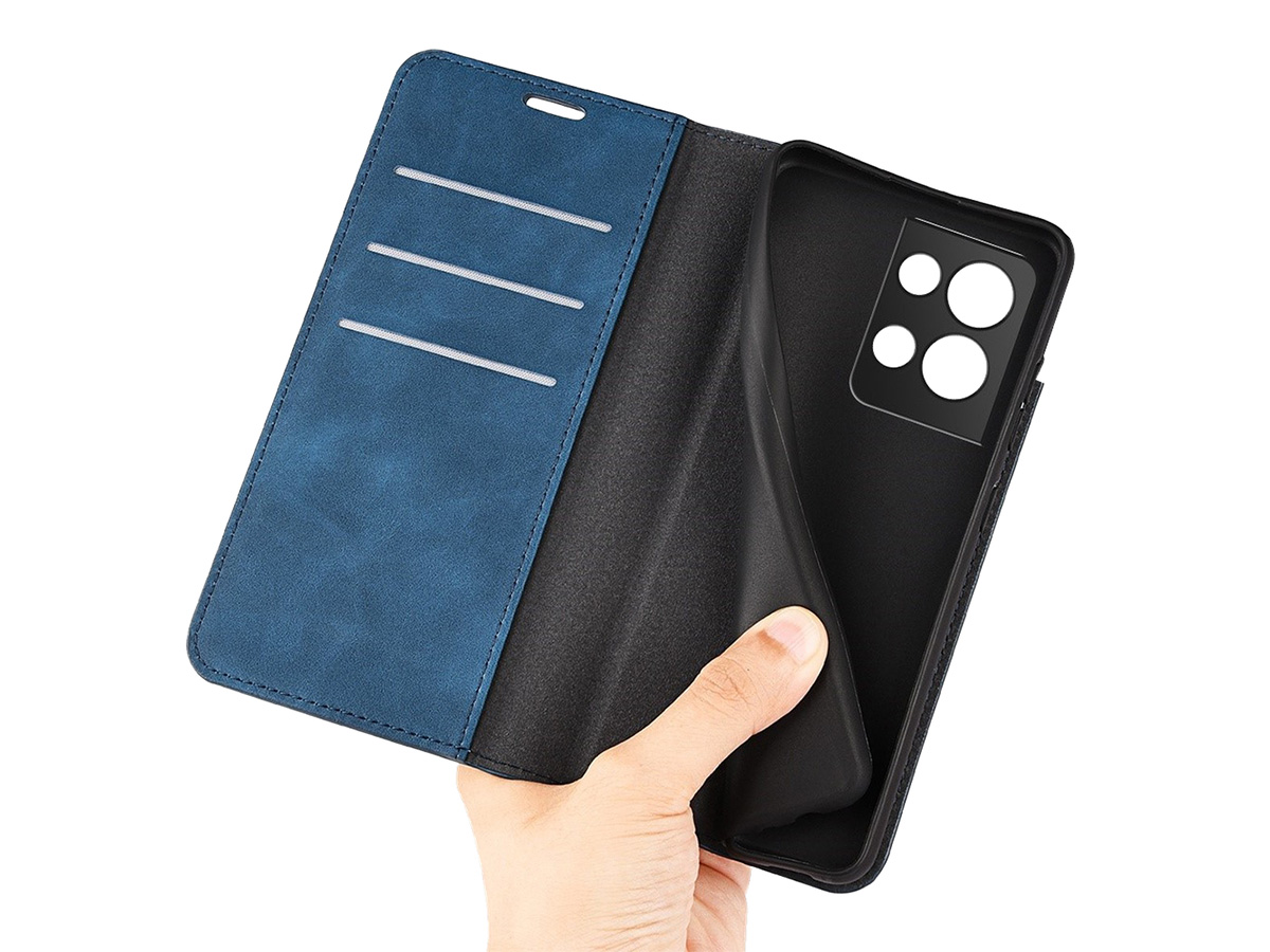Just in Case Slim Wallet Case Blauw - Oppo Reno8 Pro hoesje