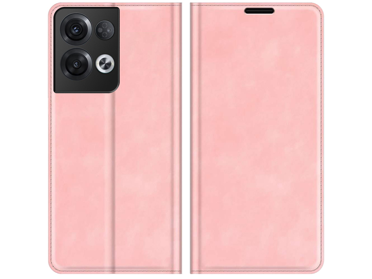 Just in Case Slim Wallet Case Roze - Oppo Reno8 Pro hoesje