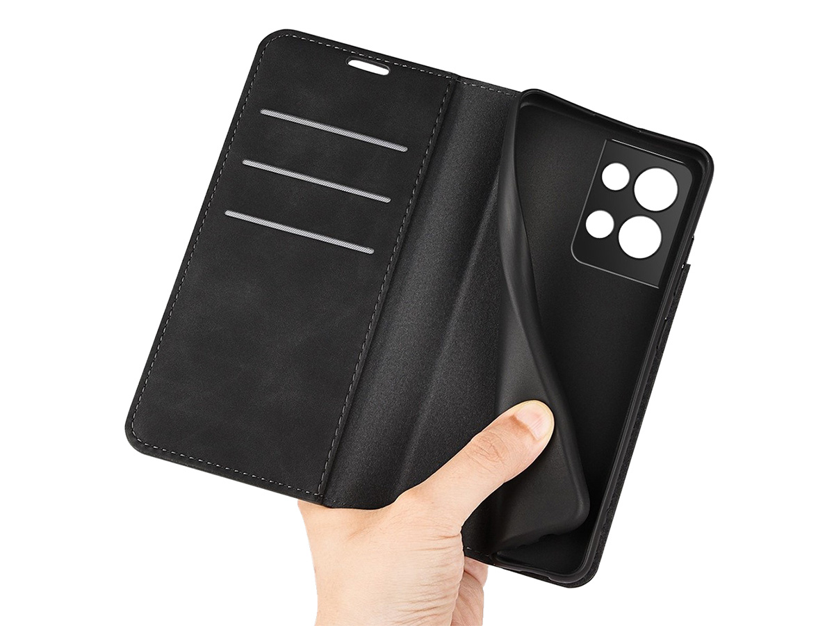 Just in Case Slim Wallet Case Zwart - Oppo Reno8 Pro hoesje