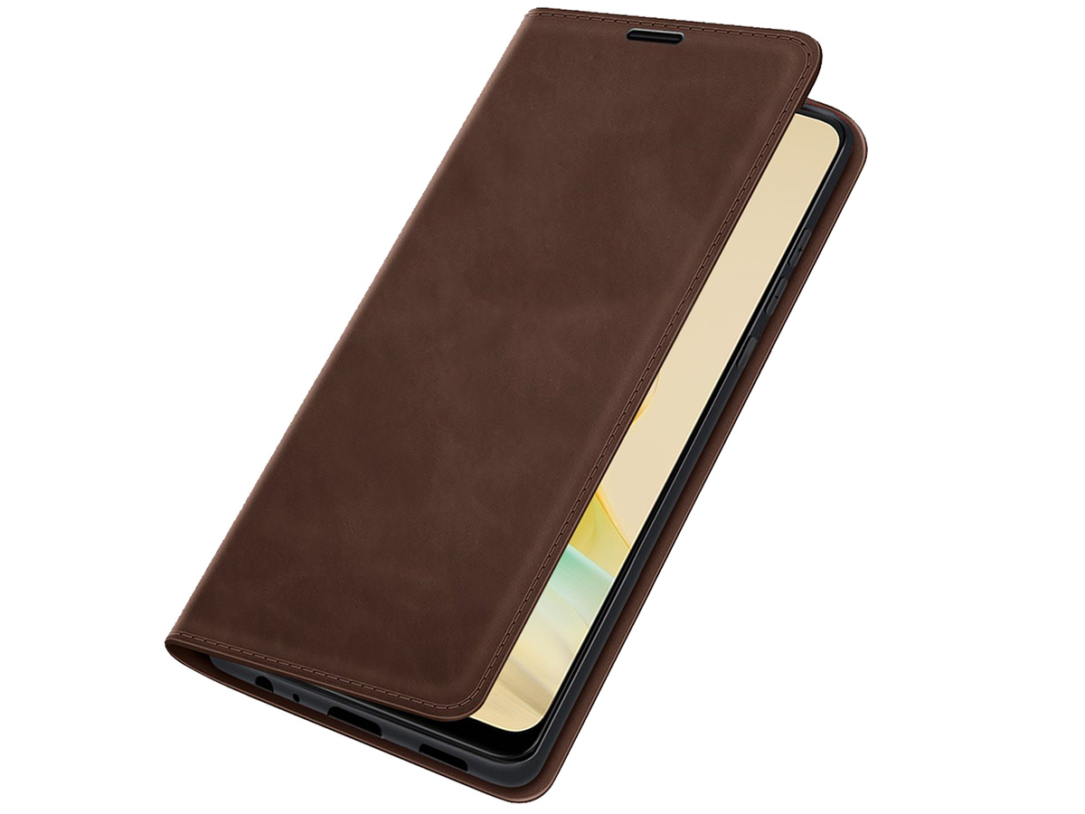 Just in Case Slim Wallet Case Bruin - Oppo Reno8 T hoesje