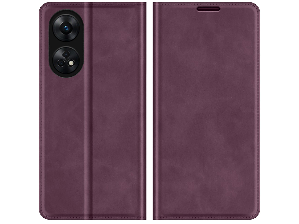 Just in Case Slim Wallet Case Paars - Oppo Reno8 T hoesje