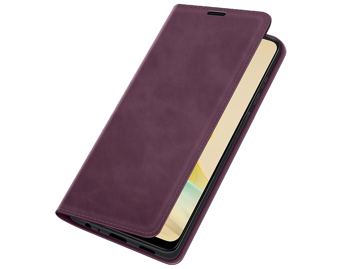 Just in Case Slim Wallet Case Paars - Oppo Reno8 T hoesje