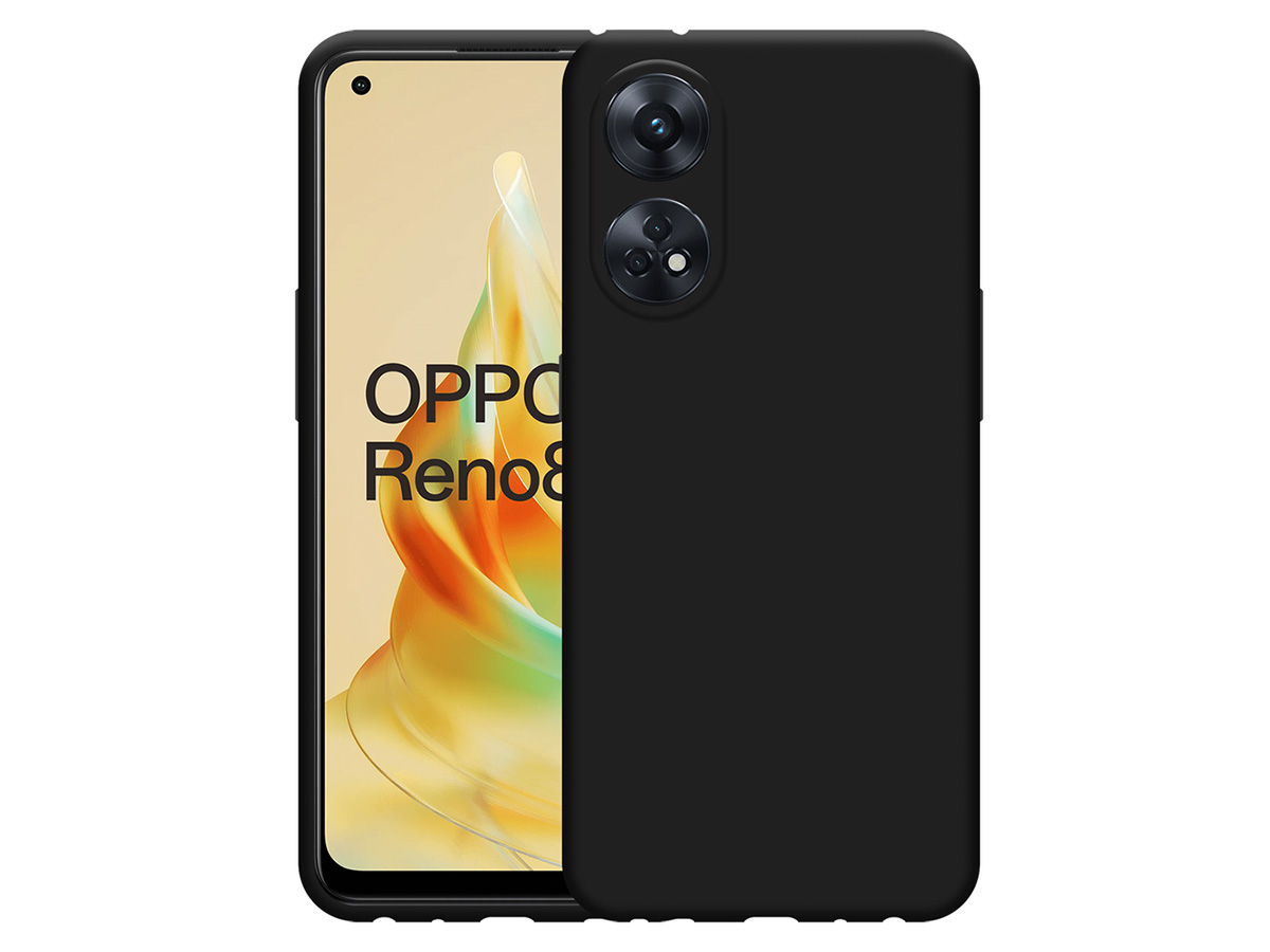 Just in Case TPU Case Zwart - Oppo Reno8 T hoesje