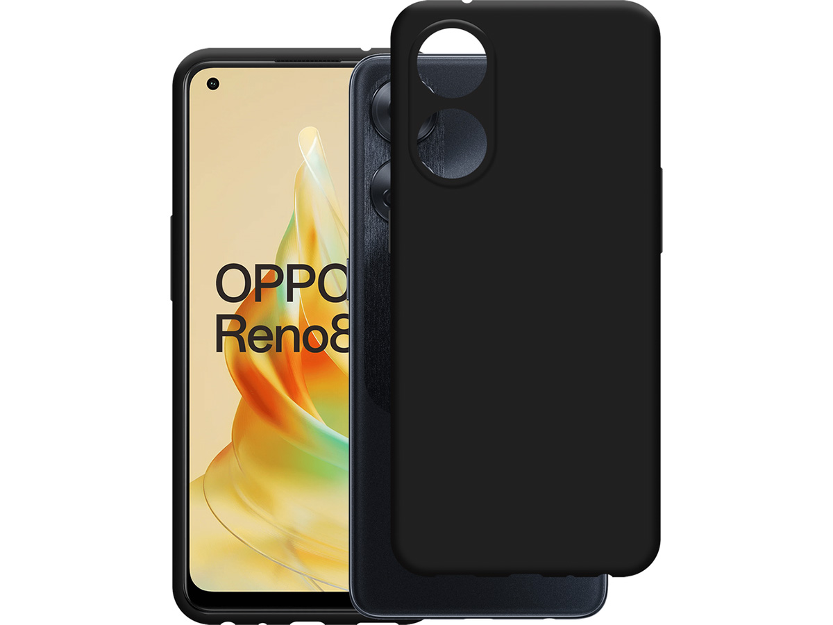 Just in Case TPU Case Zwart - Oppo Reno8 T hoesje