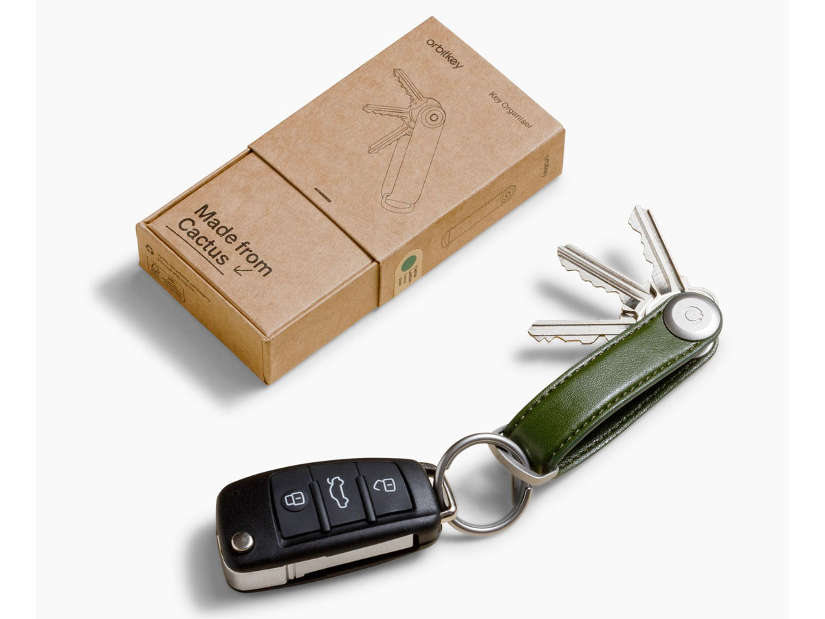 Orbitkey Key Organiser Cactus Leather - Cactus Green