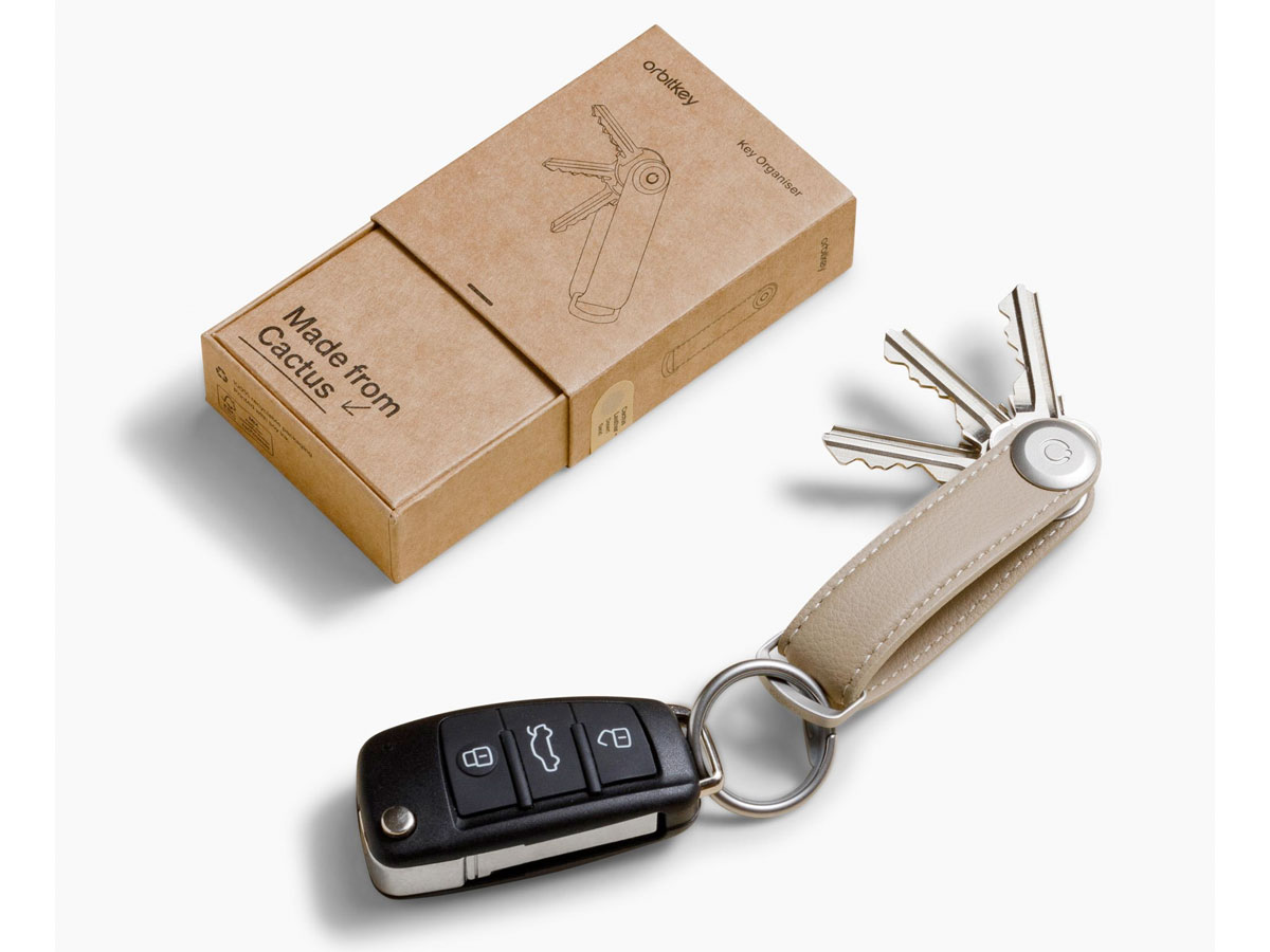 Orbitkey Key Organiser Cactus Leather - Desert Sand