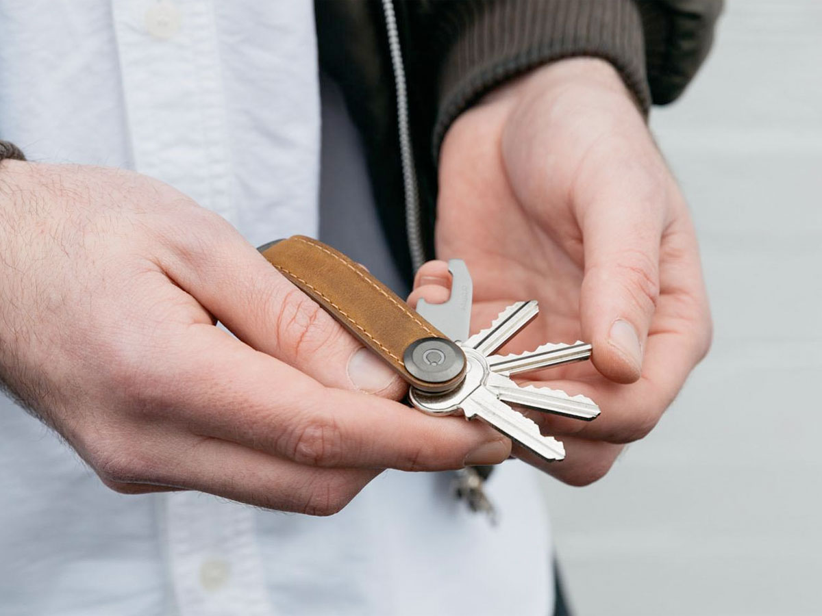 Orbitkey Key Organiser Crazy Horse - Chestnut Brown