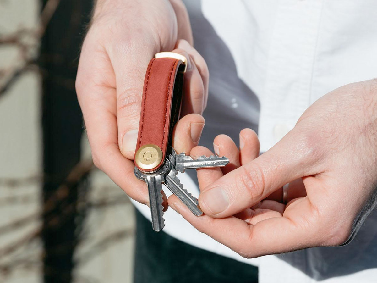 Orbitkey Key Organiser Crazy Horse - Maple Red