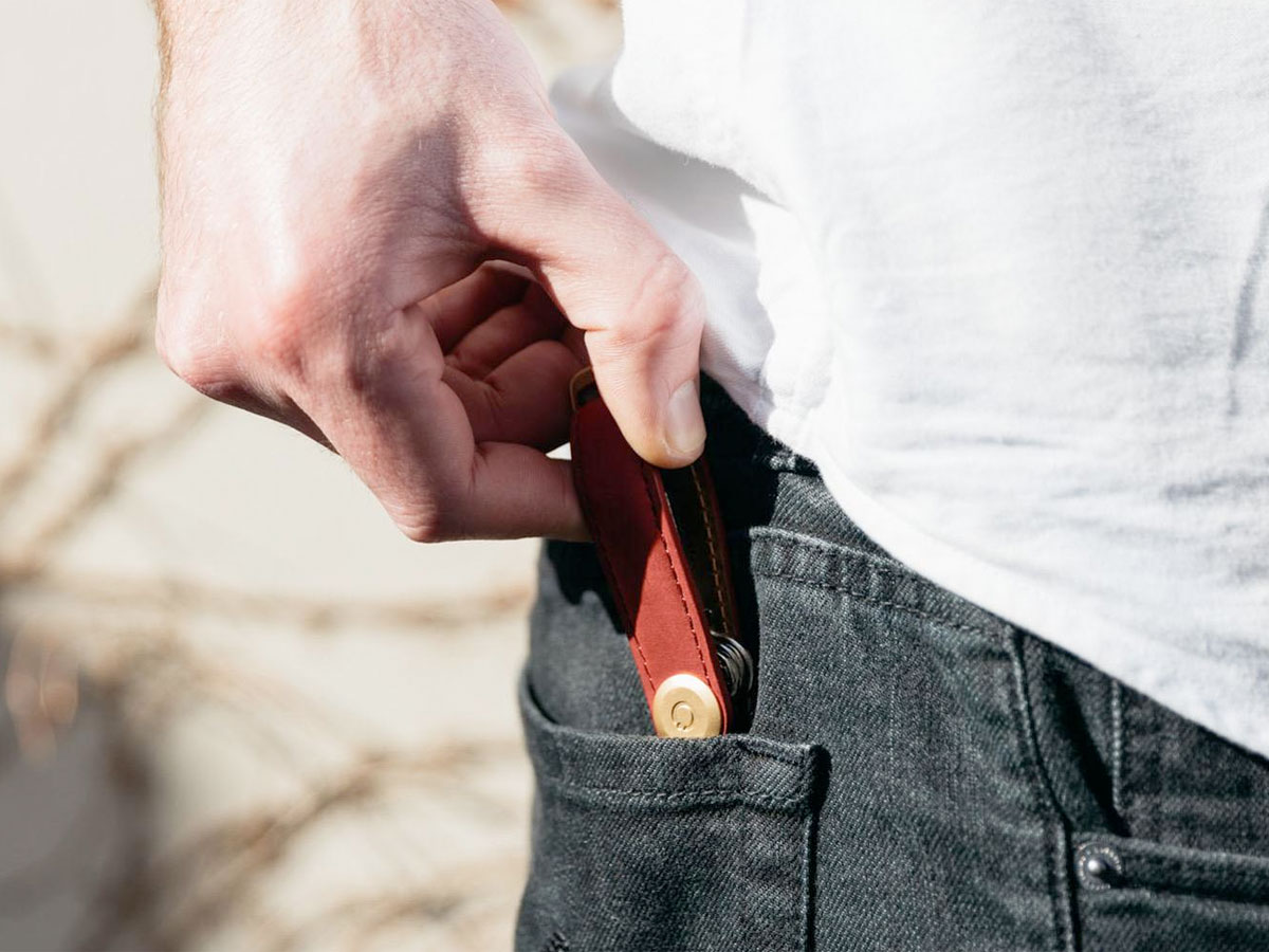 Orbitkey Key Organiser Crazy Horse - Maple Red