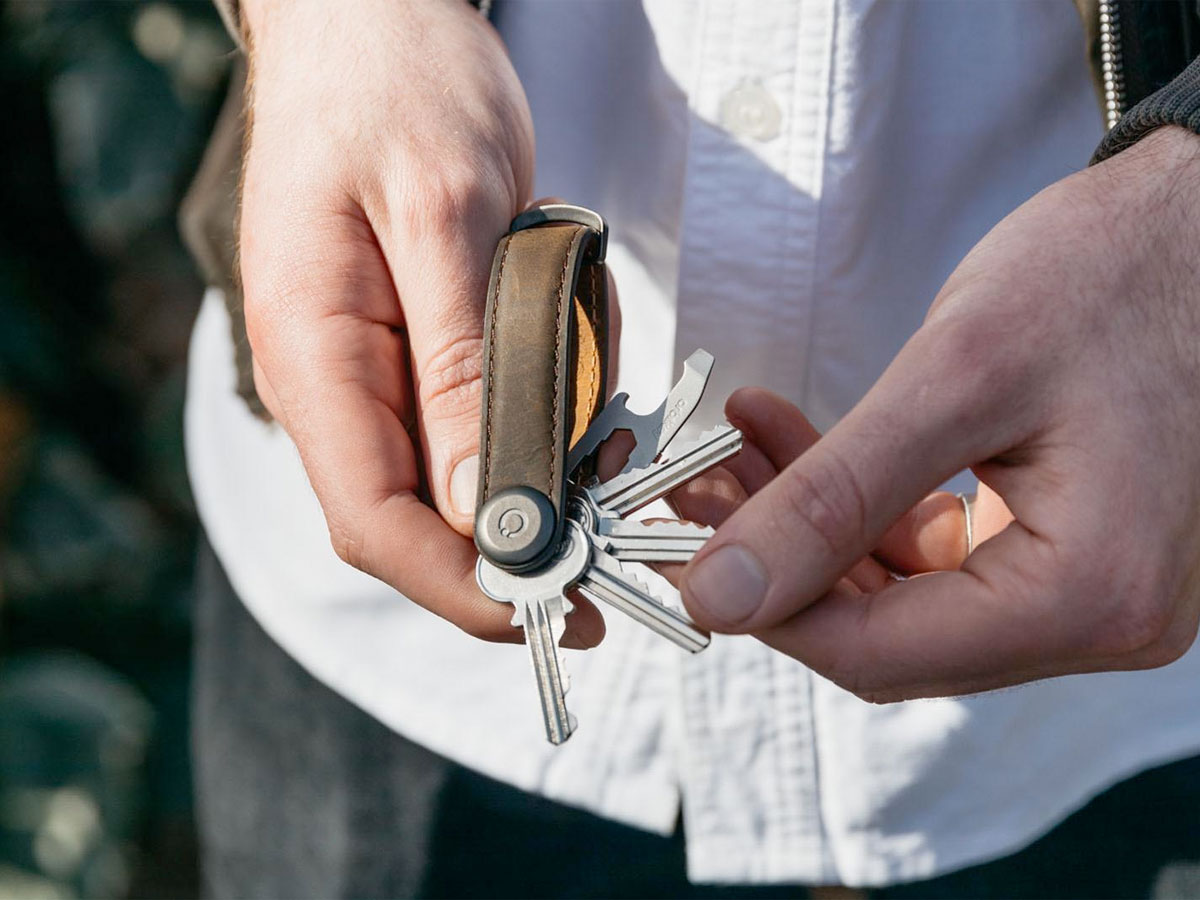 Orbitkey Key Organiser Crazy Horse - Oak Brown