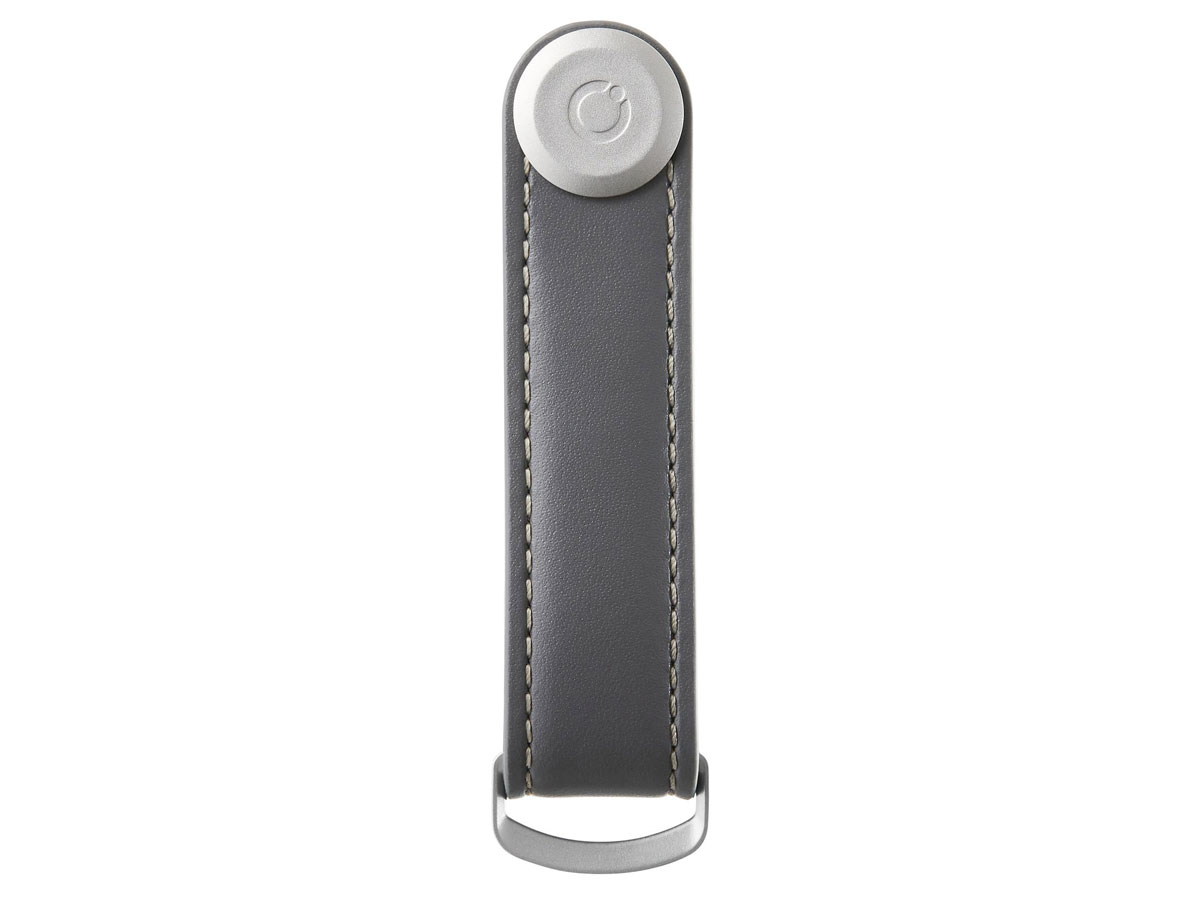 Orbitkey Key Organiser Leather - Charcoal met Grijs Stiksel