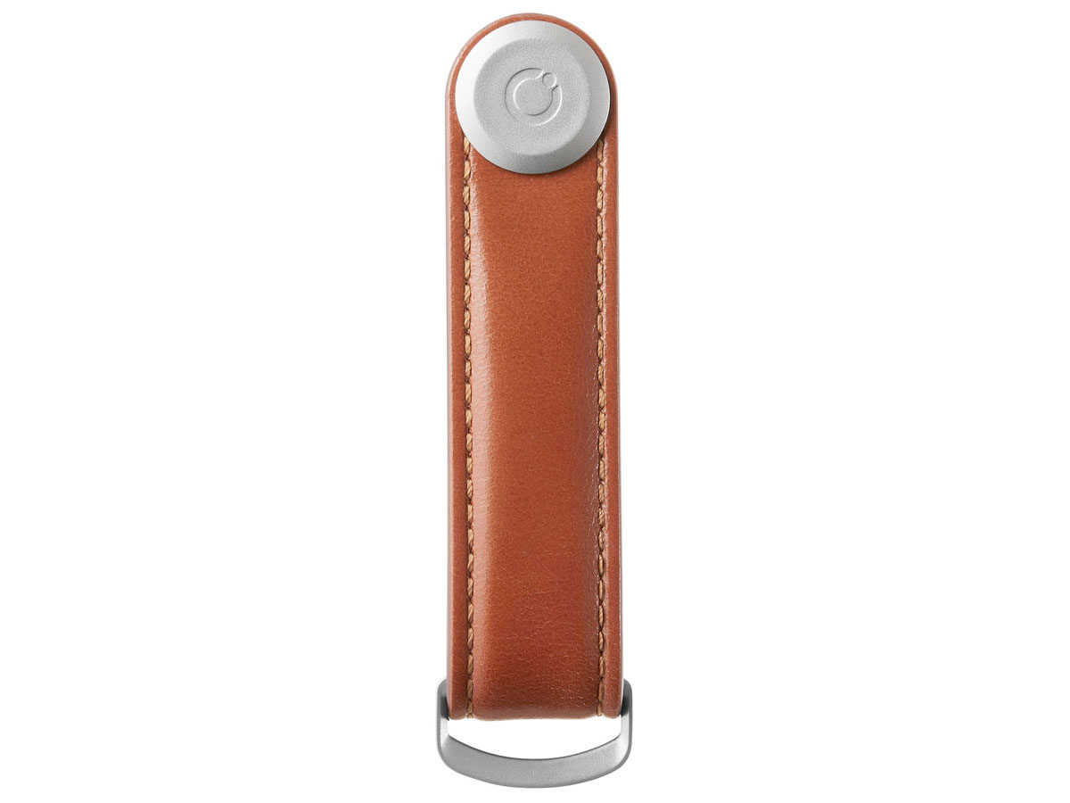 Orbitkey Key Organiser Leather - Cognac met Tan Stiksel