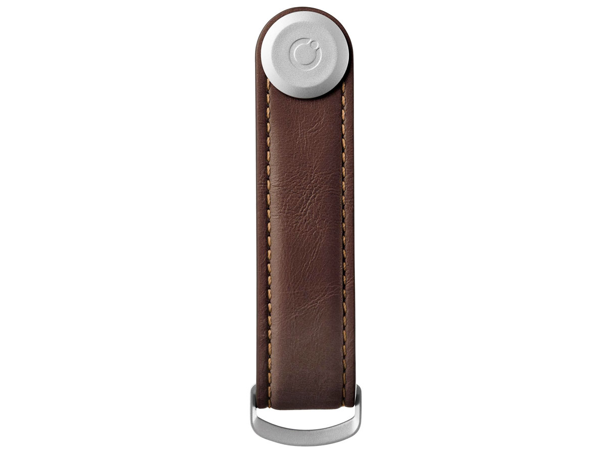 Orbitkey Key Organiser Leather - Espresso met Bruin Stiksel