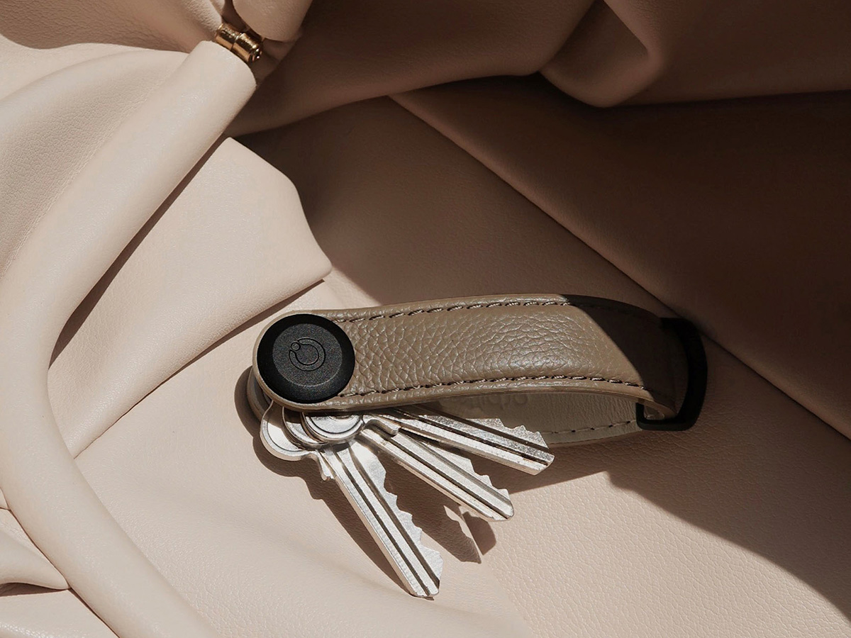 Orbitkey Key Organiser Pebbled Leather - Ecru