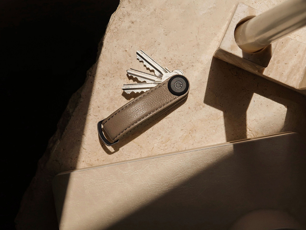 Orbitkey Key Organiser Pebbled Leather - Ecru