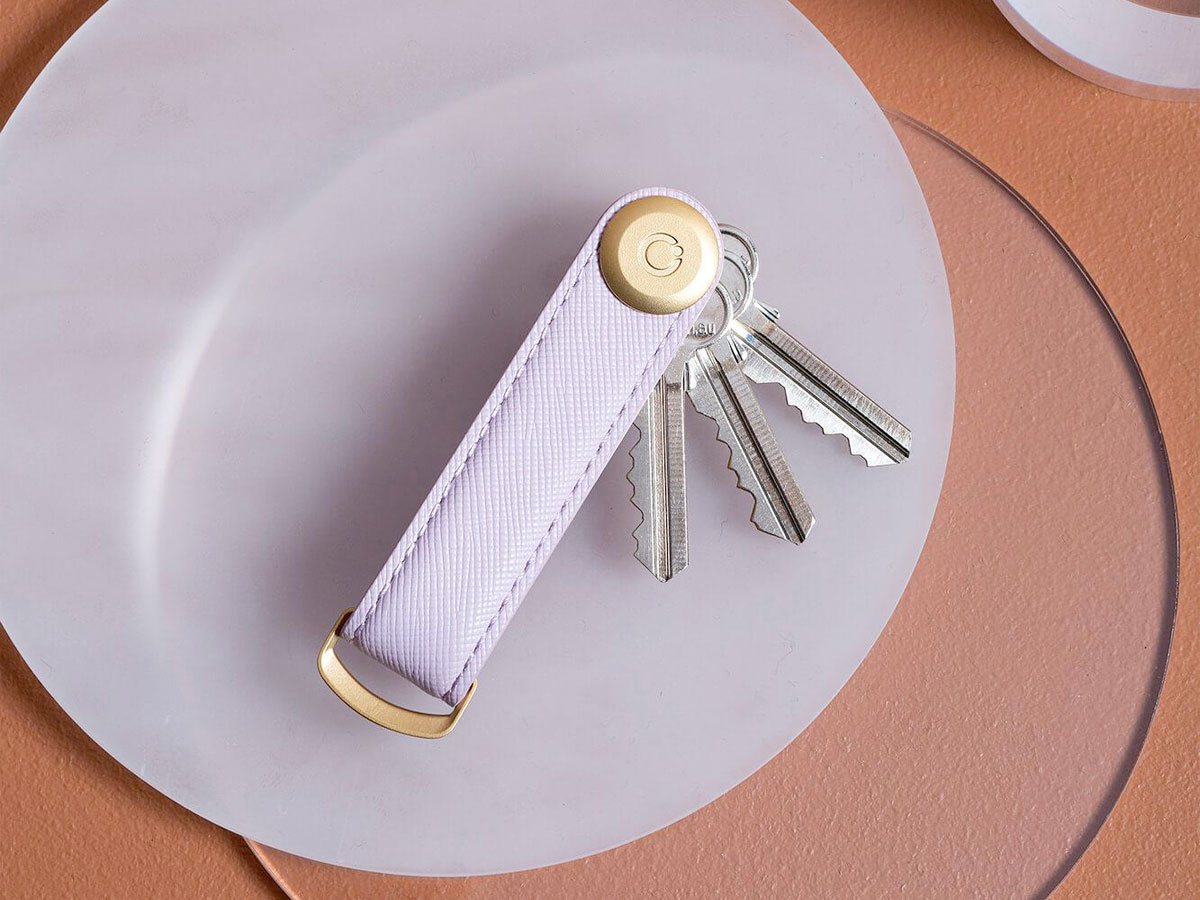 Orbitkey Key Organiser Saffiano Leather - Lilac