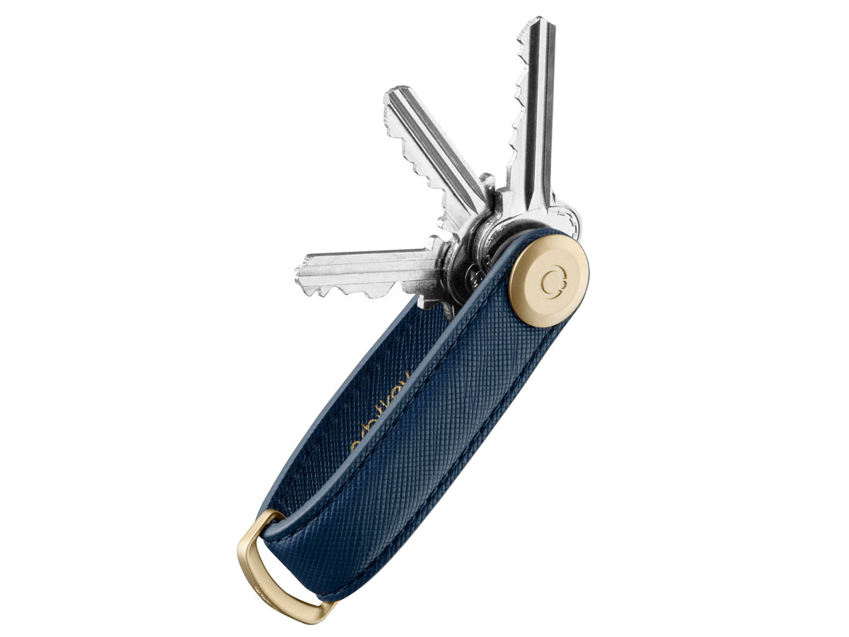 Orbitkey Key Organiser Saffiano Leather - Oxford Navy