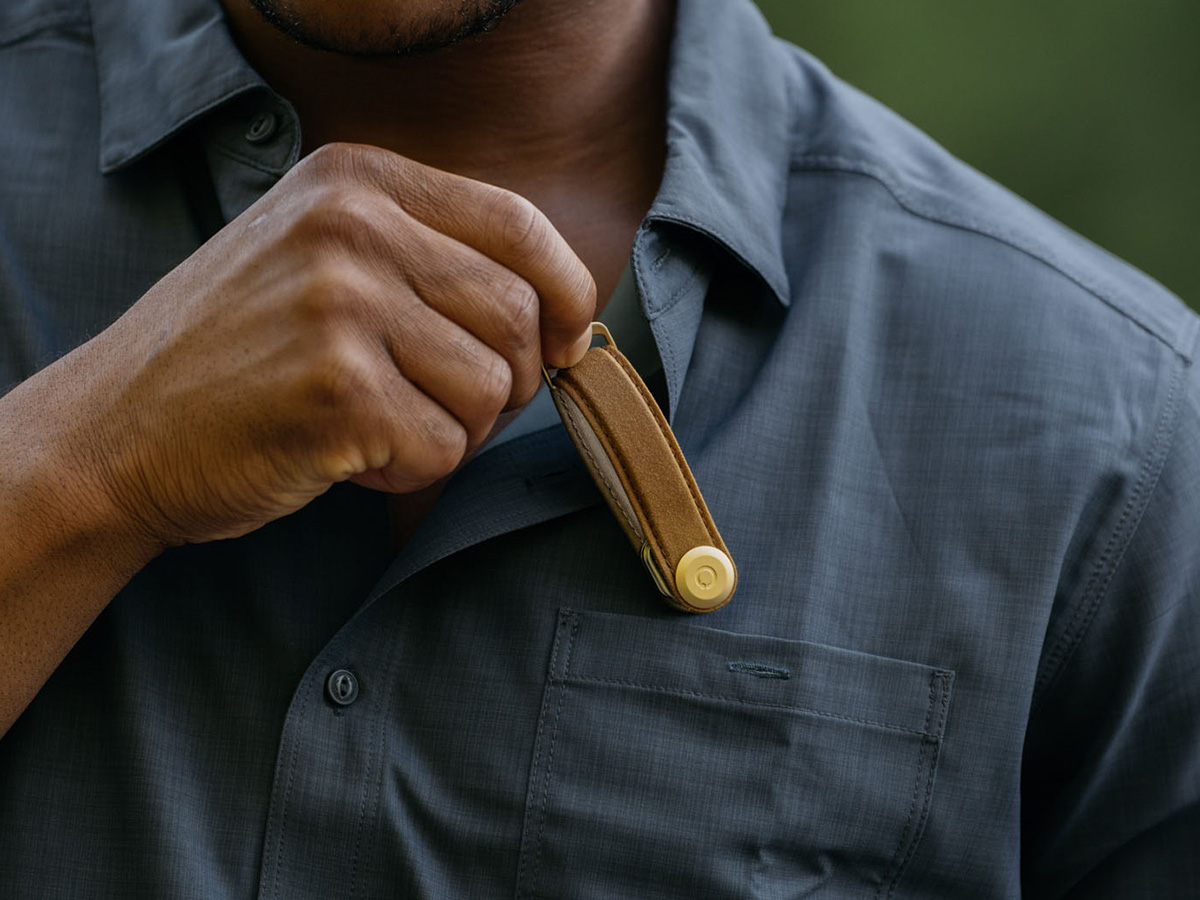 Orbitkey Key Organiser Waxed Canvas - Golden Sand